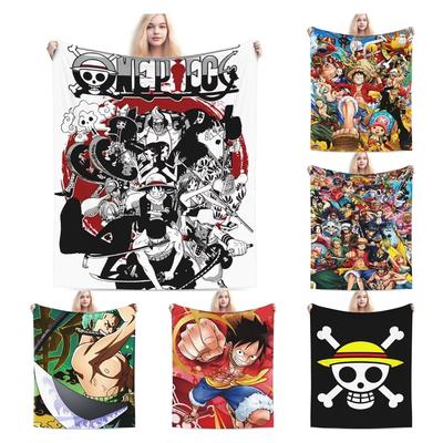 One Piece Anime Blanket Wool Funny Warm Throw Blankets for Chair Covering Sofa Summer