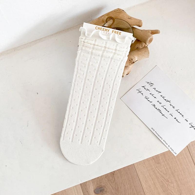 Fashion Socks For Women Cute New White Retro Lace Girl Sweet Socks Mesh Simple Women Casual Sweet Breathable Loose Socks Female