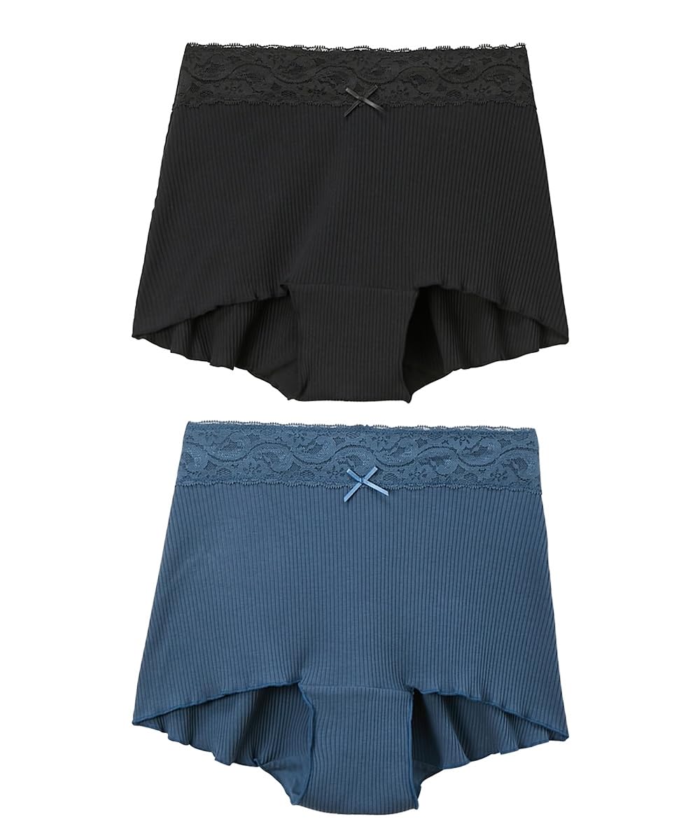

Regular Just Like No Relaxed Stretch Lace Boxer Black Antique Navy 4L [Nissen] Shorts, Pants, Shorts, 2-Piece Set, + (Print),