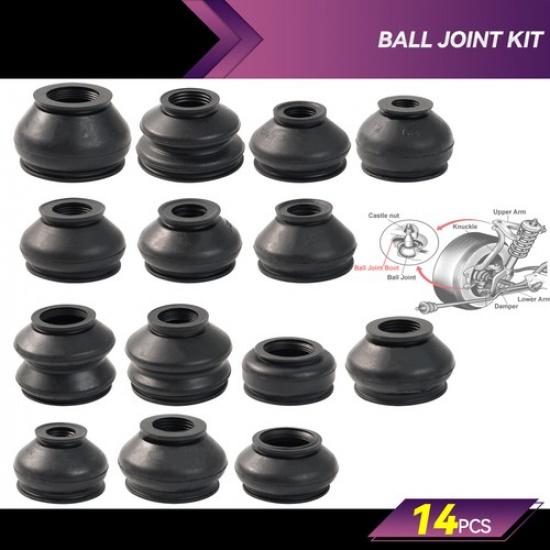 14Pcs Universal Car Multipack Ball Joint Boot Dust Cover Track Tie Rods Ends .