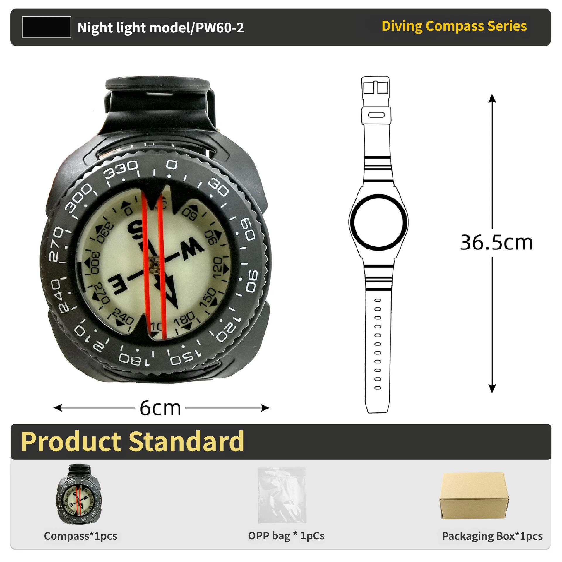 EBay Large Compass Wristwatch Style Strong Magnetic Fluorescent Pointer Dial Corrosion Resistant Noctilucent Diving 50m Model