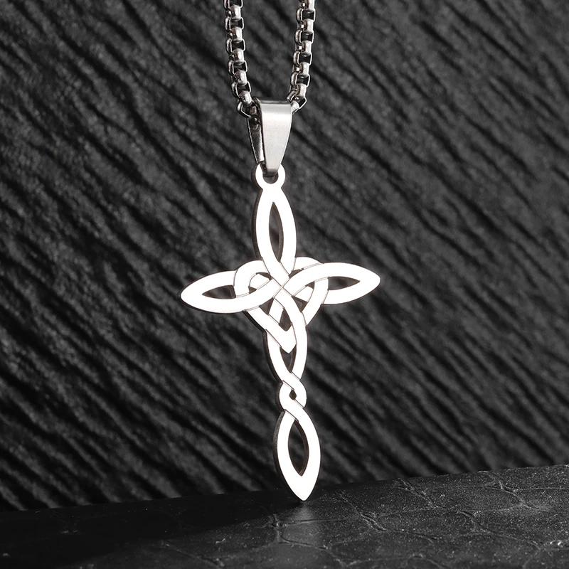 Philippians 4:13 Men s Simple Cross Pendant Necklace Stainless Steel Religious Amulet Jewelry Unisex Bijoux