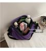 Women's Large Capacity Cross-Grid Canvas Crossbody Bag - Autumn/Winter 2025 High-End Commute Pillow Bag