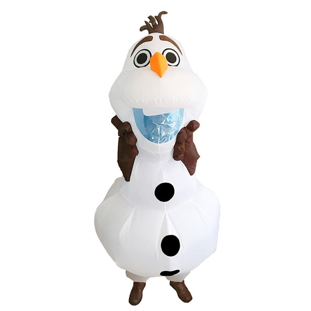 Olaf Frozen Snowman Cosplay Inflatable Costume Role Play Halloween Fashion Party