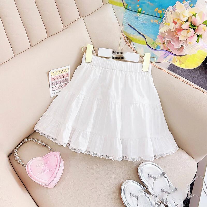 Girls  Sweet Lace Princess Short Skirt 150 грязно-белый