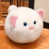 Cute Round Animal Plush Doll Mini Fluffy Cat Dog Fox Husky Stuffed Toy Soft Small Animal Plushies Decor Birthday Gift