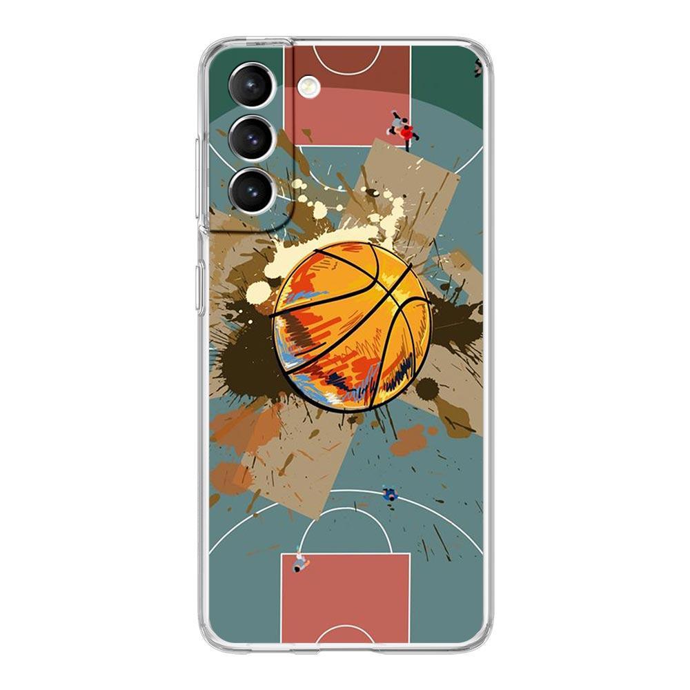 Husă Telefon Număr Coș de Baschet Pentru Samsung Galaxy S22 5G S20 Ultra S21 FE 5G S10E S9 S8 S10 Plus Note 20 10 Husă Transparentă