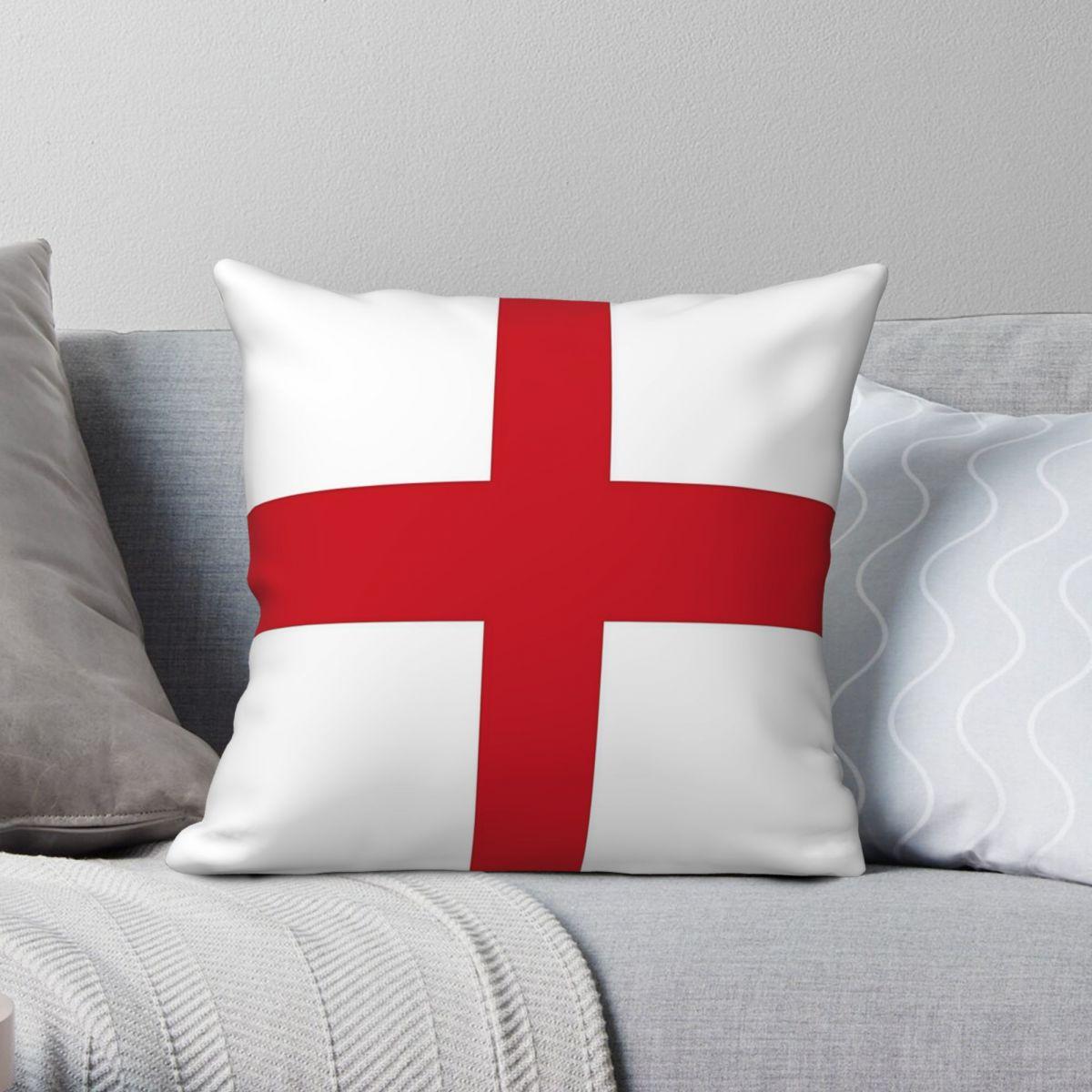 Lu Xika Chen Unisex Flag Of England Square Pillowcase Polyester Linen Velvet Pattern Zip Decor Throw Pillow Case Sofa Cushion Cover