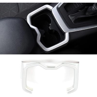 2019 2020 2021 2022 for Toyota RAV4 Car Accessories Interior Center Console Water Cup Holder Frame Cover Trim ( Glossy Chrome Style ABS 1pc