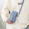 Borsa portatile multifunzionale per telefono, borsa a tracolla in tessuto Oxford, borsa da braccio con cerniera a forma di cuore, borsa a tracolla