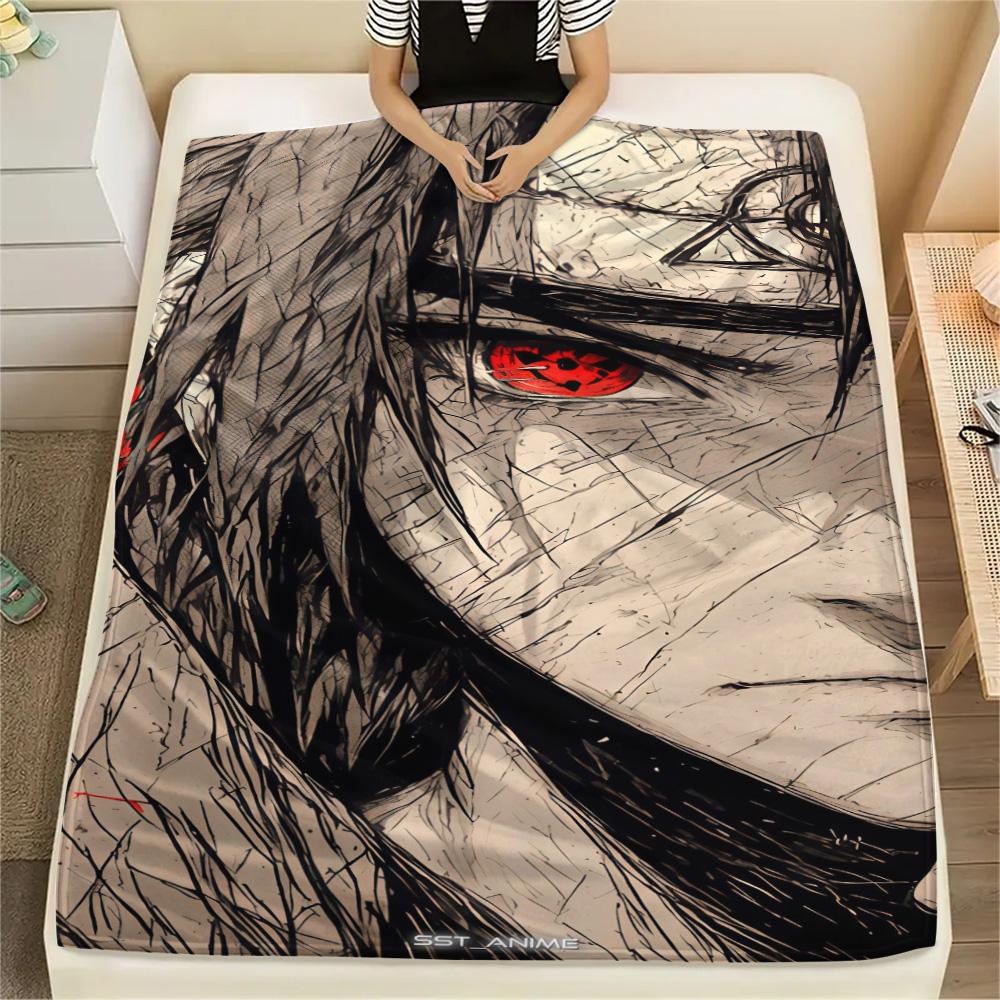 

Naruto Stylish Household Flannel Blanket, Warm Printed Blanket Suitable for Bedroom, Travel, Sofa and Picnic.-TING 75x90cm