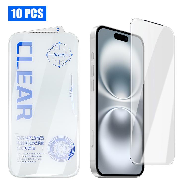 10Pcs 3D Curved Edge Zero-Border HD 9H+ Tempered Glass Screen Protector For iPhone 17 Pro, Bubble-Free Auto Adsorption Film