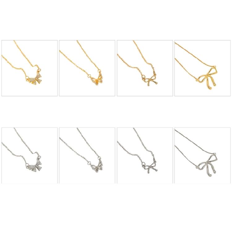 Schleifenknoten Halskette Verstellbare Hip Hop Schlüsselbeinkette Schleifenanhänger Schlüsselbeinkette