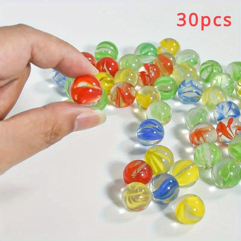 30/100pcs, Stained Glass Marbles 16mm/0.63inch Glass Ball Round Glass Beads, Vases Gems Aquarium (Random Color)
