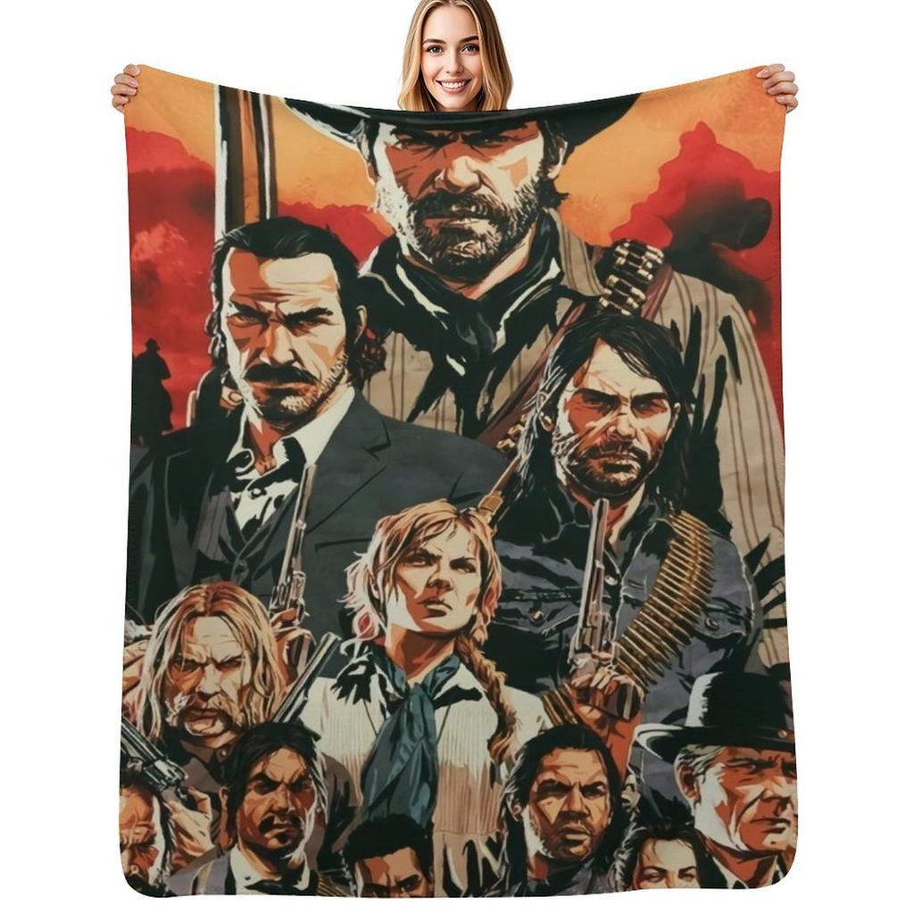 all members art works of rdr 1 and 2 online game Throw Blanket Elegant Warm Throw Blanket for Hotel Home