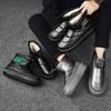 Botas de neve quentes de inverno da moda, confortáveis, plus veludo, botas masculinas à prova de frio, com elástico na moda, sapatos casuais para caminhada ao ar livre