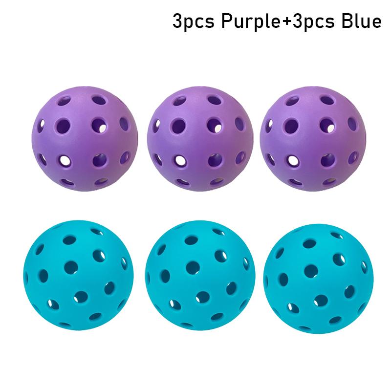 6Pcs Outdoor Pickleball Balls Professional Competition Grade 40 Holes 74Mm Training Ball Practice Competition Pickleball
