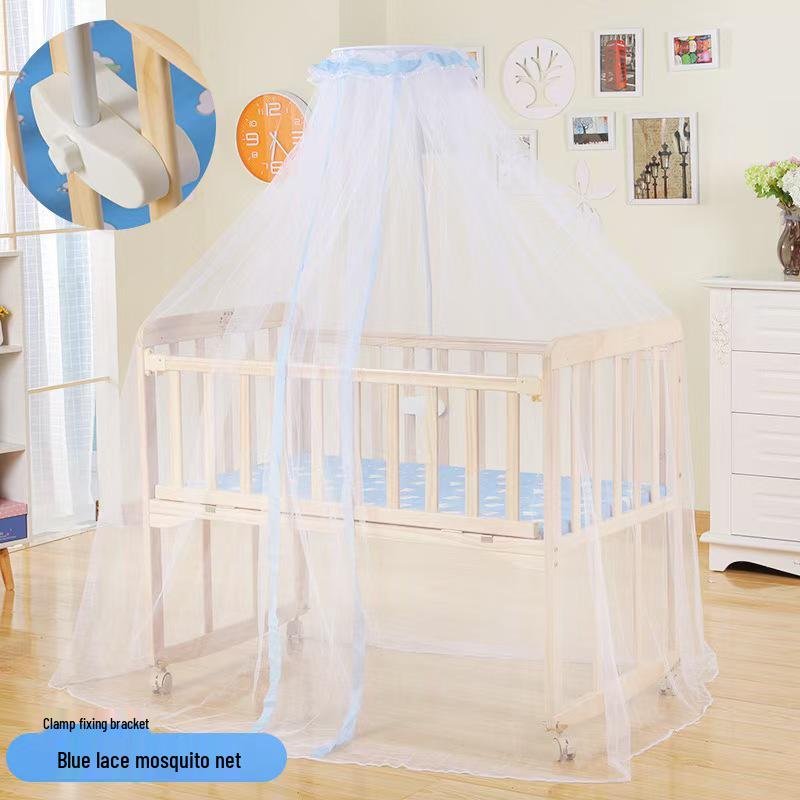 Faltbares Baby-Moskitonetz für Bett mit Ständer und Sonnenschirmabdeckung