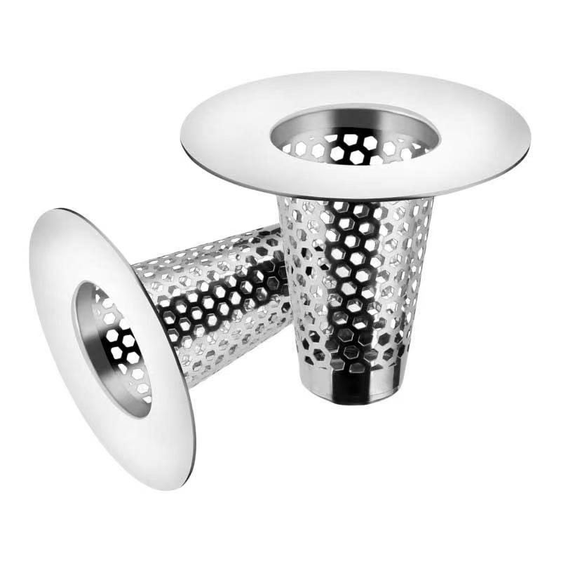Floor Drain Filter Stainless Steel Mesh Sink Strainer Bathroom Anti-clog Drains Bathtub Hair Catcher Shower Strainer Mesh Basket