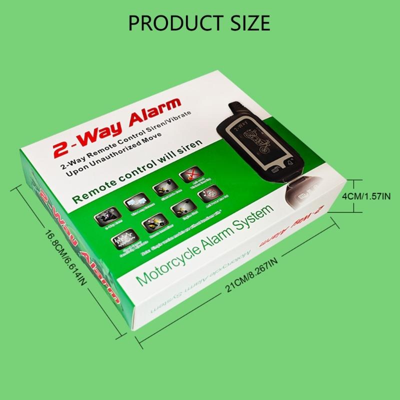 12V Motorbike Security System Wireless Remote Engine Start Arming Disarming 2 Way Motorcycle Anti-Theft Alarm System