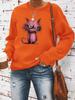 Women's Autumn/Winter Long-Sleeve Printed Pullover Sweatshirt