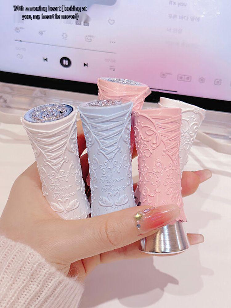 Flower Knows Swan Ballet Lip Glaze: Mirror Finish, Non-Transfer, Watery Light, Nude Lipstick for Women.