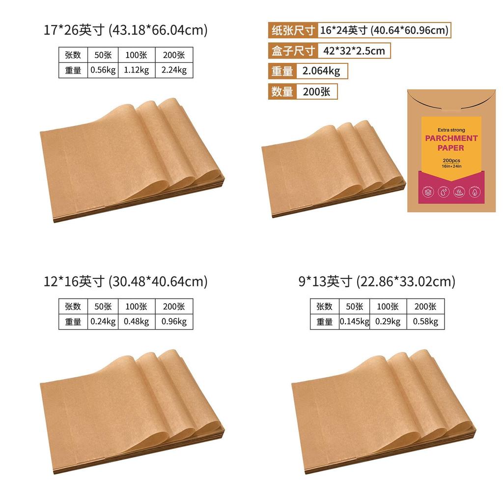 Baking Paper With Doublesided Silicone Oil For Oven And Food Packaging Home Use