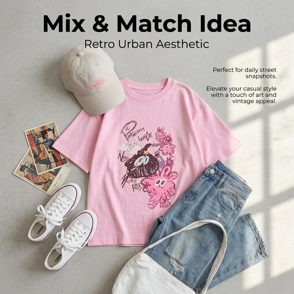 Pure Cotton Girls' Short-Sleeve Children'S Clothing Summer T-Shirt New Stylish Top For Older Girls In Summer