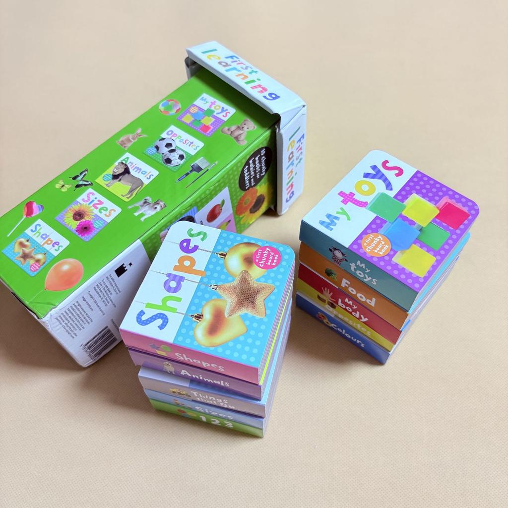 Genuine English mini portable set of 10 volumes First words children's word learning enlightenment cognition