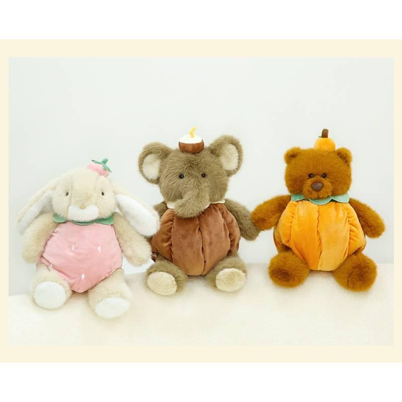 Fruit Orange Coconut Bear Strawberry Rabbit Plush Toy Cute Baby Doll Figure