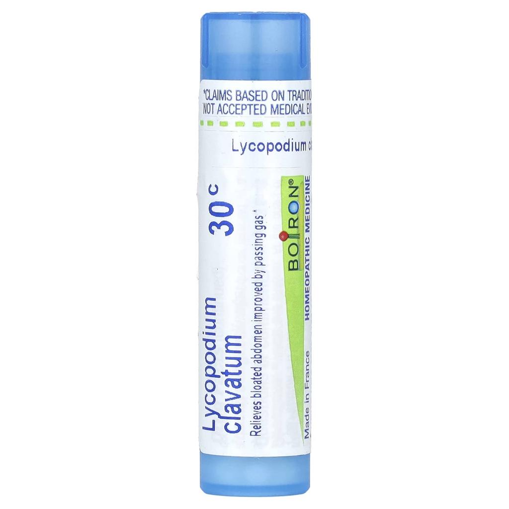 Boiron, Lycopodium clavatum, 30C, relieves bloating and gas, about 80 pellets