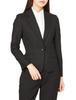 Konaka Black and Striped Suit Size Easy To Care for Simply Rinse with Warm Water In the Shower No Detergent or Net Required Women's Jacket, 15, - -