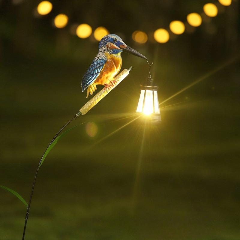 Creative New Solar Bird Lantern, Outdoor Landscape Light, Iron Art Craft for Garden, Patio and Lawn Decoration