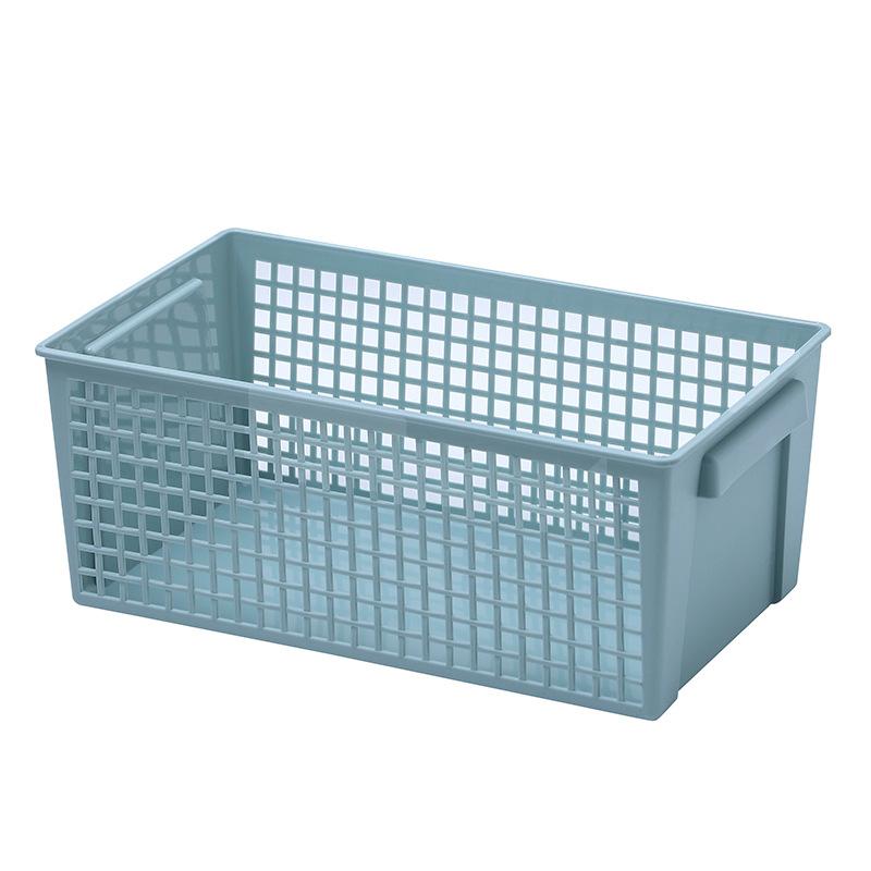 Desktop Storage Basket Large Capacity Snack Storage Hollow-out Rectangular Debris Multi-scene Handle Storage Basket
