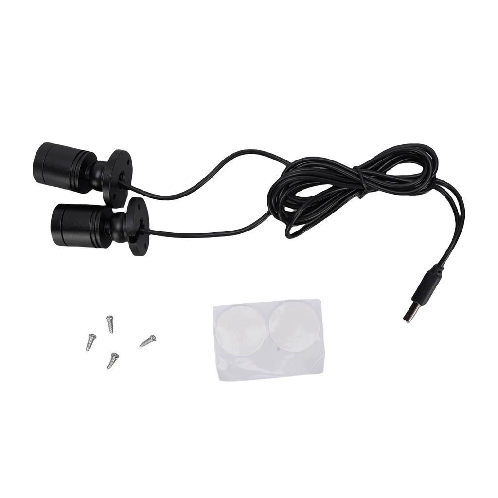 Dual Head Small Spotlight Showcase LED Spotlight Display Light for Closet Artwork Jewelry DIY Craft Aluminum Alloy