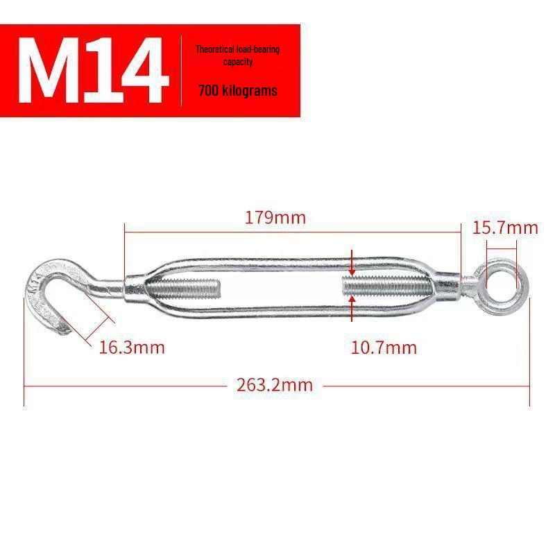Galvanized Open Body Turnbuckle Wire Rope Tensioner
