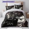 Johnny Hallyday Pattern Bedding,Quilt Set Quilt Cover Pillowcase Home Birthday Gift (1 * duvet cover + 2 * pillowcase, without core)