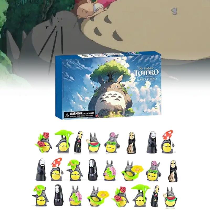 Enchanting Totoro Figurine Collection Featuring 24 Blind Box Sets With Unique Designs