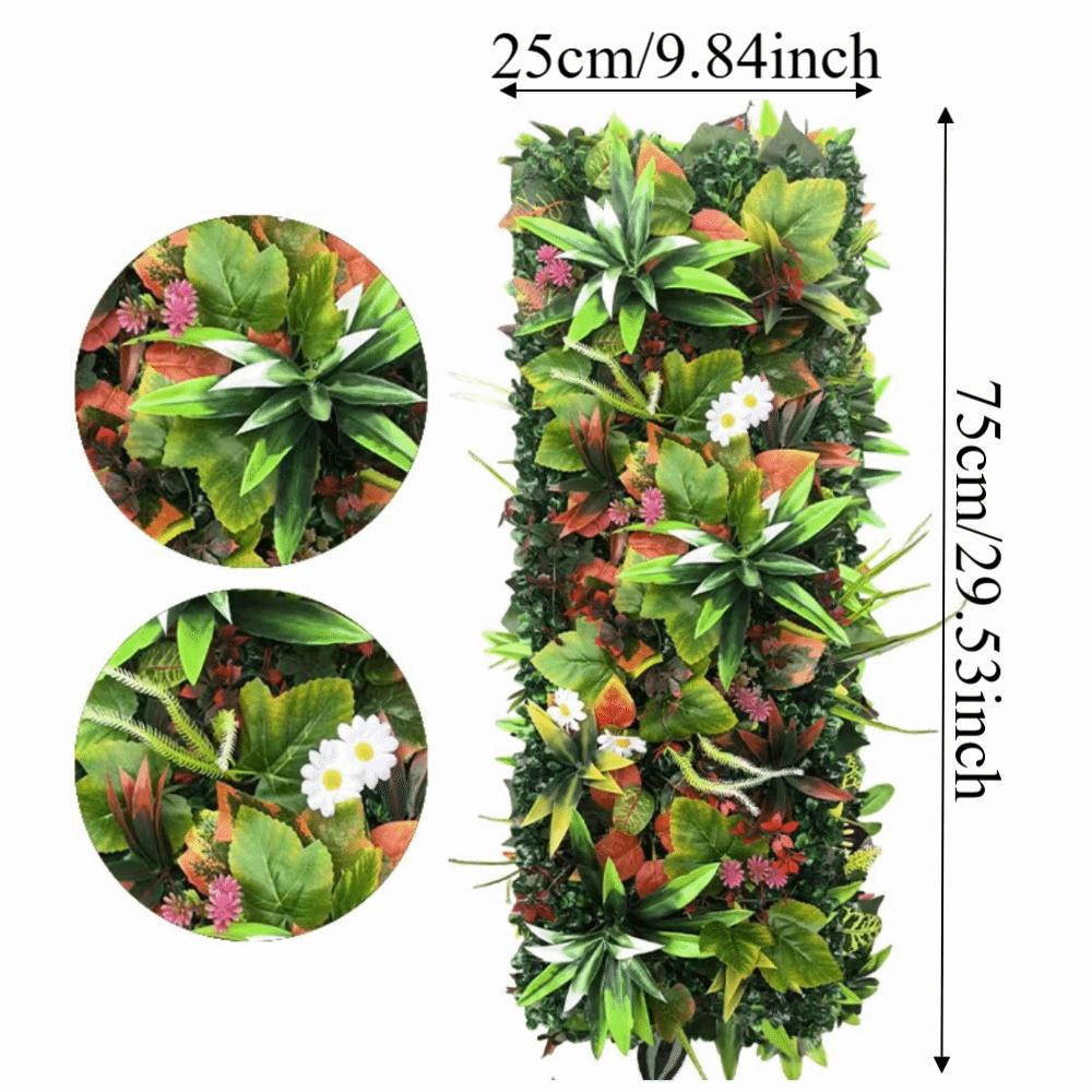 Flower Artificial Eucalyptus Carpet UV Protection Artificial Fern Grass Privacy Screen