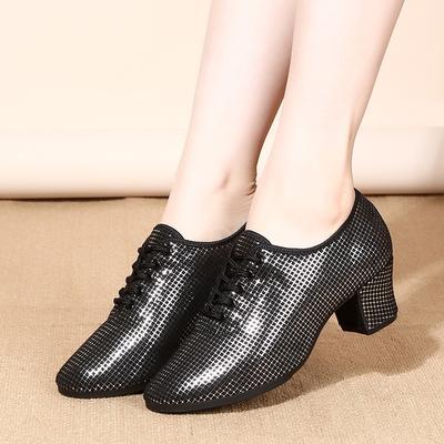 3cm/5cm Women's Tango/Latin Dance Shoes Middle Heel Ladies Woman Jazz Practice Dancing Sneaker Shoes
