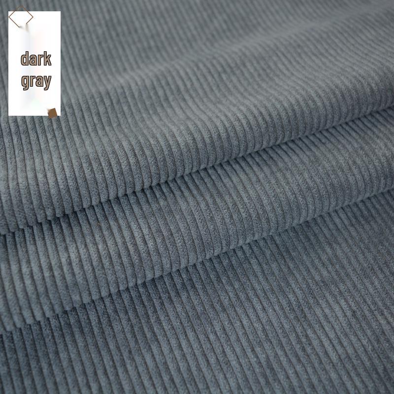 Solid-Color Ribbed Corduroy Jacket and Shirt-Smock in Silk Fabric