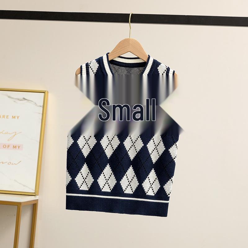 British Style Autumn/Winter Knit Vest for Primary and Secondary School Students