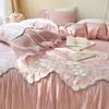 Laikor Duvet Cover Set Bed Duvet and Cotton Bedding Set with Active Suitable for and Lace Size Type 3-Piece/4-Piece (Includes Skirt, Cover,