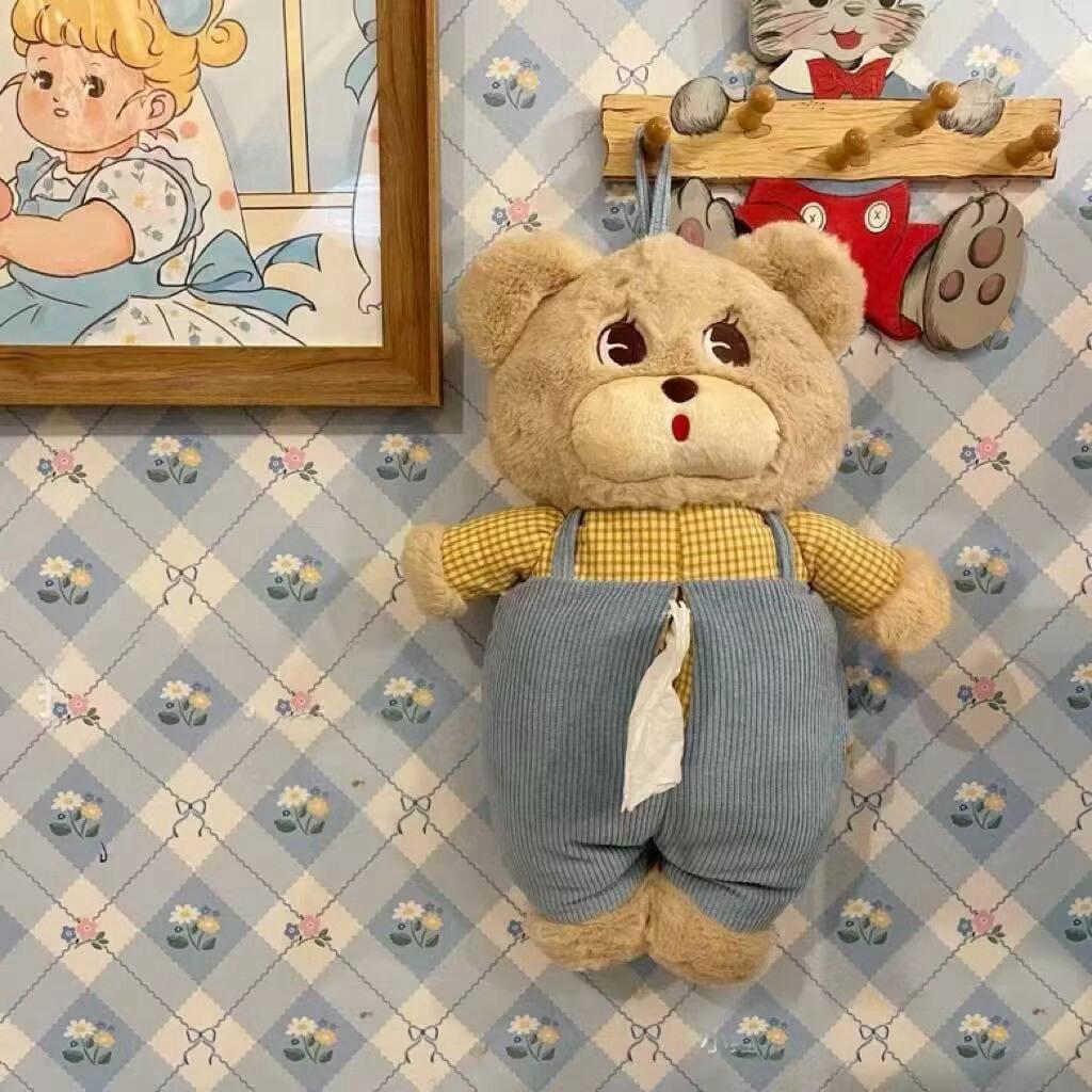 Pennväska Söt Kattstil Skolväska Katt Student Katt Randig Plysch Enkel Papperslåda