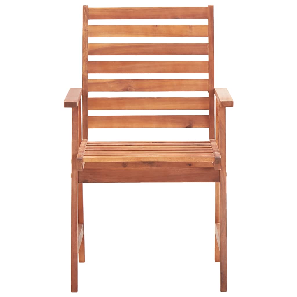 Garden Dining Chairs 3 pcs with Cushions Solid Acacia Wood