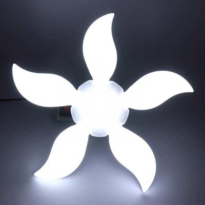 75W 140LED Garagenleuchte 5-Blatt faltbar verformbar 4800LM E27 Fächerförmige Decken-Werkstattlampe