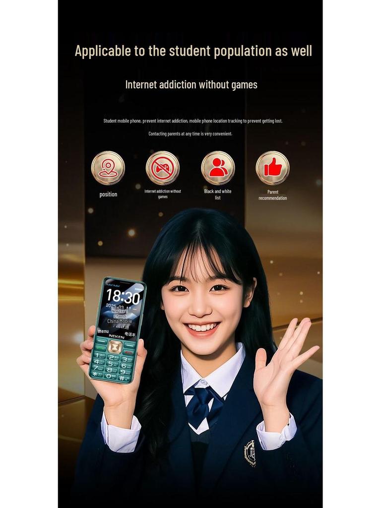 Telefono Cellulare per Anziani 4G VoLTE: Full Netcom, Schermo Grande, Volume Alto, Design Ultrasottile, Lunga Autonomia in Standby.