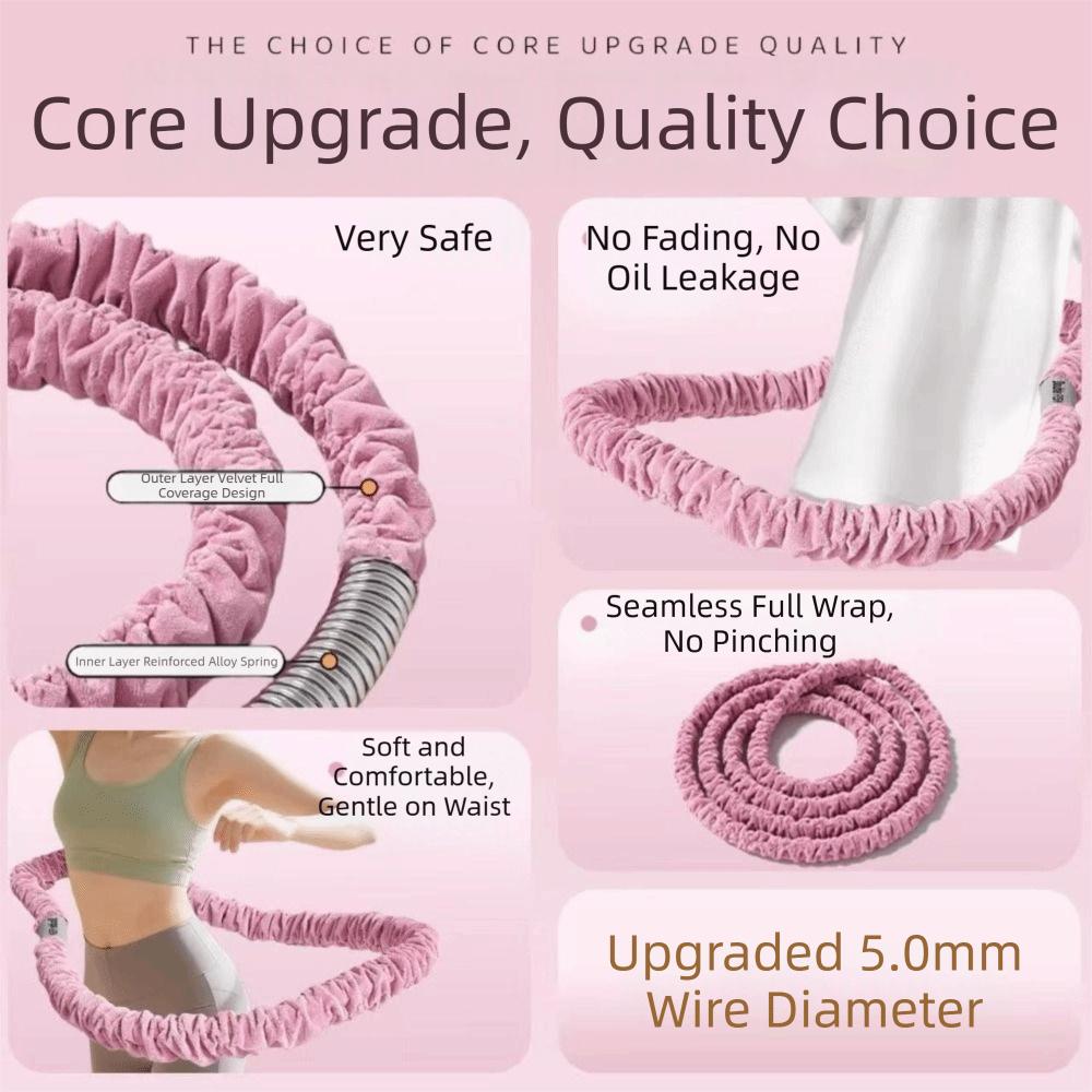 Weighted Design Soft Fitness Hoop Soft Velvet Fitness Waist Trainer Waist Toning Ring  Yoga