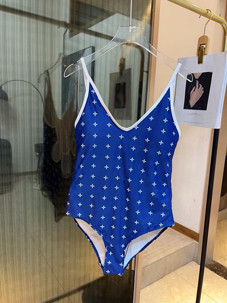 New swimsuit women s alphabet printing one-piece conservative backless women s swimsuit S
