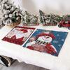Snögubbe Jul Placemats Jul Bordstabletter Matsalsdekor Värmebeständiga Julbordsunderlägg